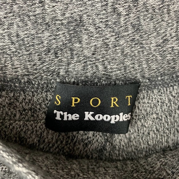 The Kooples Sport Joggers Pants Grey White Stripe Casual Women’s US M ~ Flaw - Picture 7 of 14